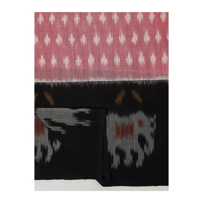 Aditri Handloom Ikat On Gas Mercerised Cotton Saree without Blouse