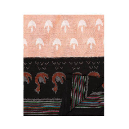 Aditri Handloom Ikat On Gas Mercerised Cotton Multi-Color Saree With Blouse Piece