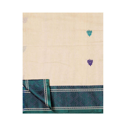 Aditri Beige Handloom Khadi Cotton Saree with Running Blouse