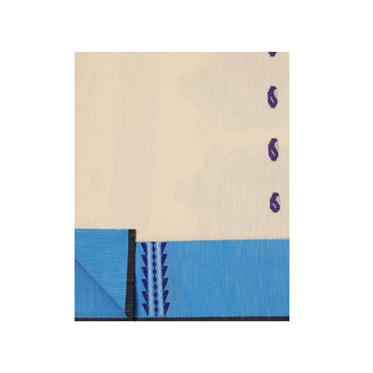 Aditri Cream Handloom Khadi Cotton Saree with Running Blouse