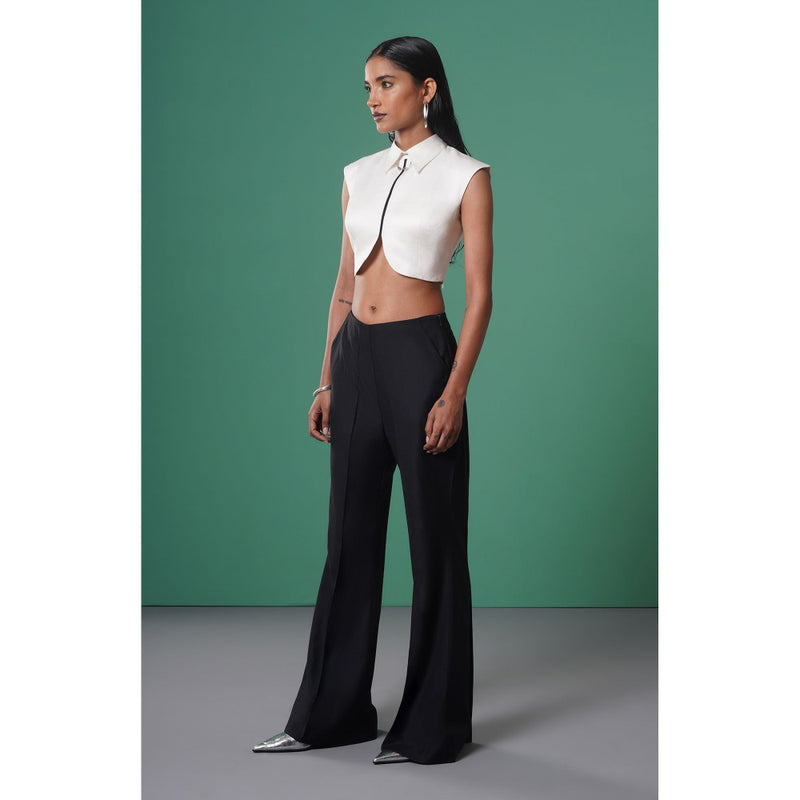 Advait White Shiro Cropped Shirt