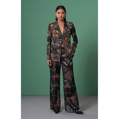 Advait Black Kage Embroidered and Embellished Blazer