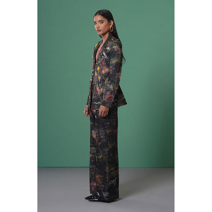 Advait Black Kage Embroidered and Embellished Blazer