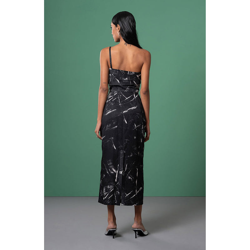 Advait Black Onyx Foldover Dress