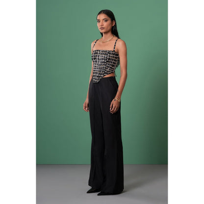 Advait Black Sumi Embroidered Corset