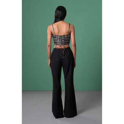 Advait Black Sumi Embroidered Corset