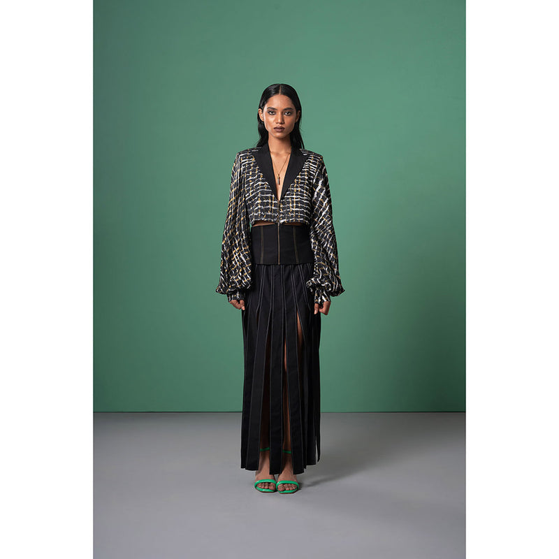 Advait Black Sumi Printed Top