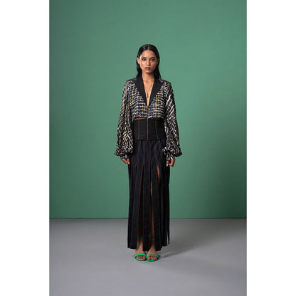 Advait Black Sumi Printed Top