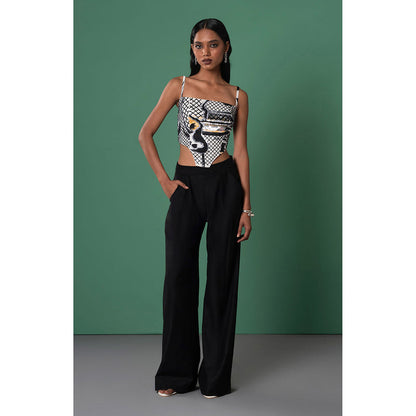 Advait White Beru Embroidered Corset Top