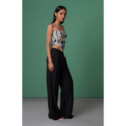 Advait White Beru Embroidered Corset Top