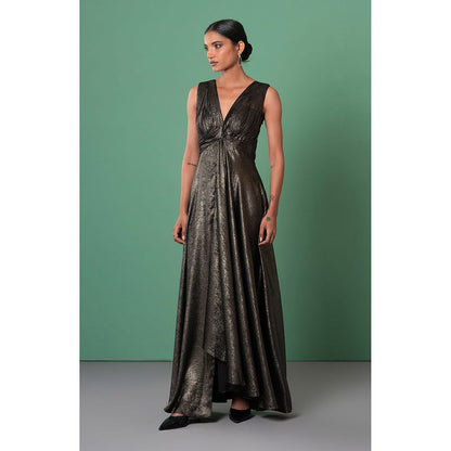 Advait Copper Kira Draped Dress