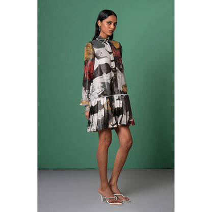 Advait Multi-Color Ecru Shirt Dress