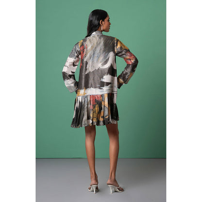 Advait Multi-Color Ecru Shirt Dress