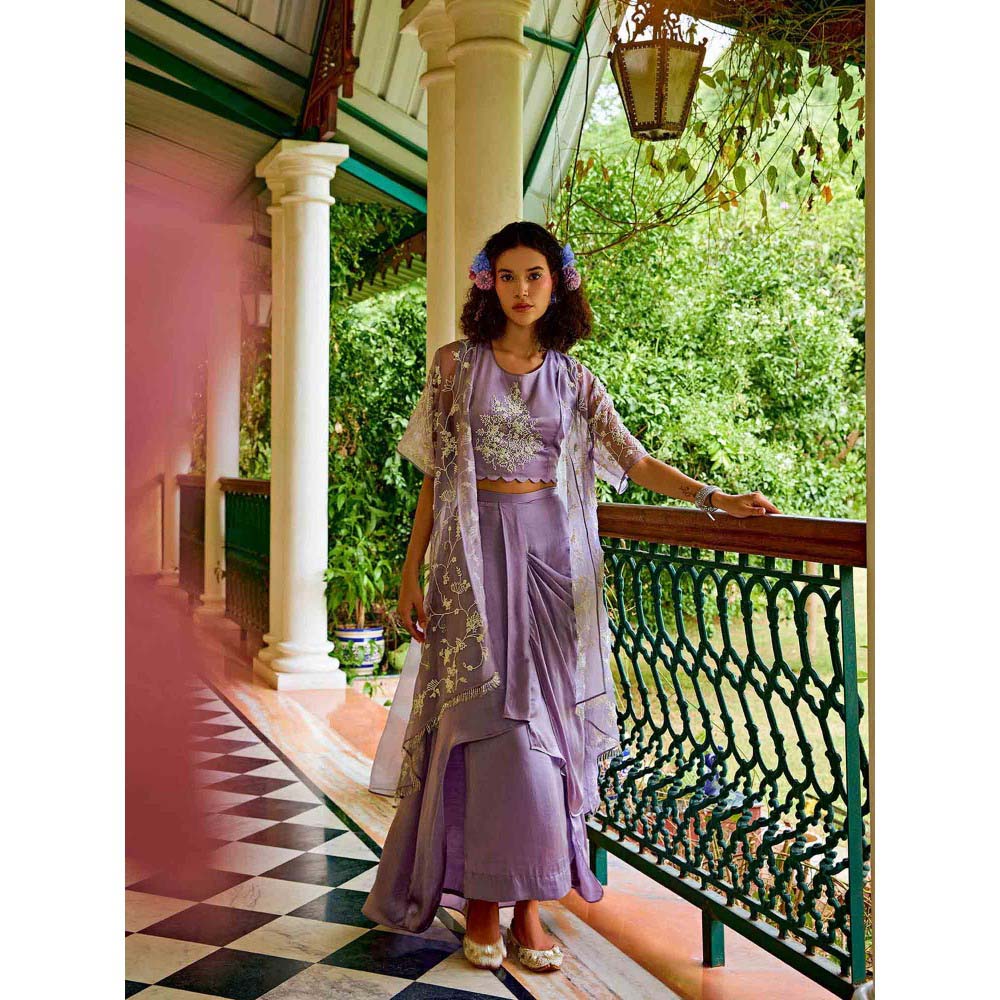 1999AD Lavender Top & Skirt with Jacket (Set of 3)