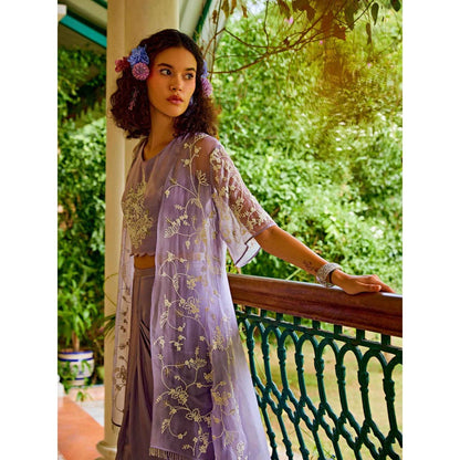 1999AD Lavender Top & Skirt with Jacket (Set of 3)