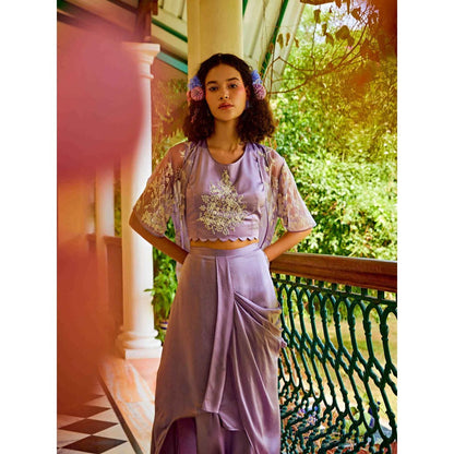 1999AD Lavender Top & Skirt with Jacket (Set of 3)