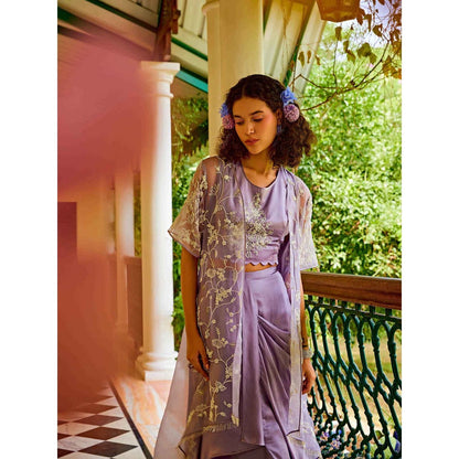 1999AD Lavender Top & Skirt with Jacket (Set of 3)