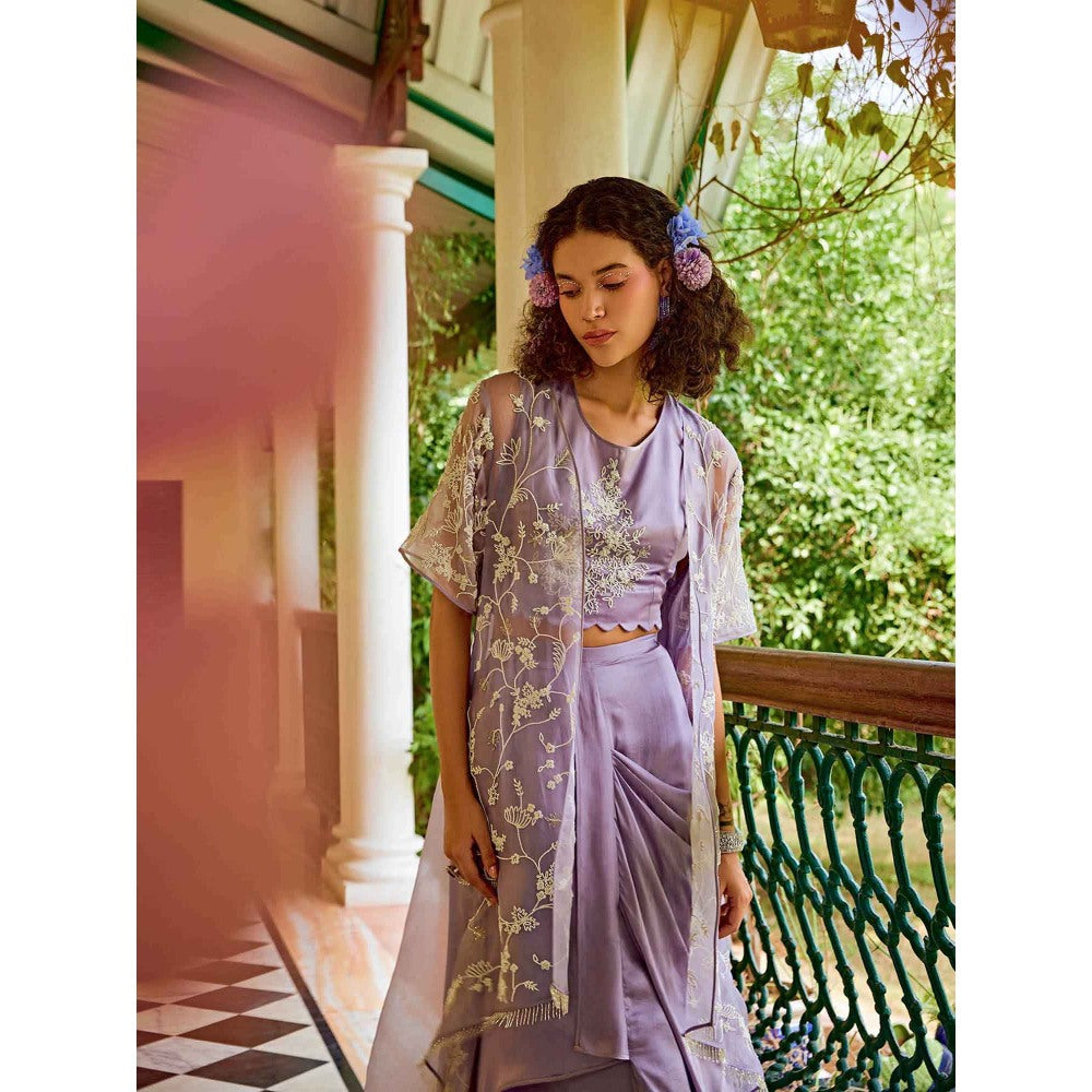 1999AD Lavender Top & Skirt with Jacket (Set of 3)