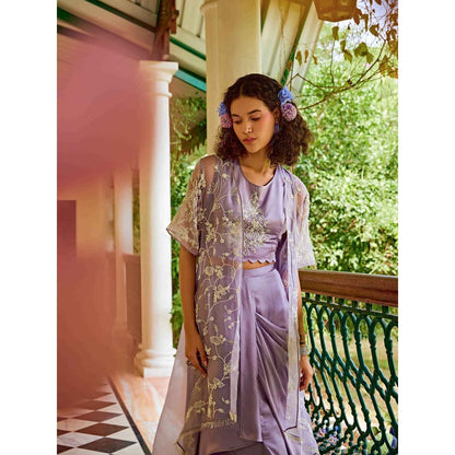 1999AD Lavender Top & Skirt with Jacket (Set of 3)