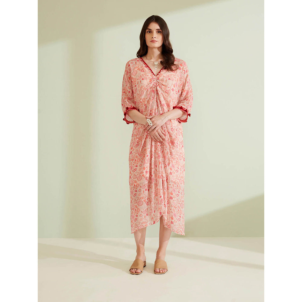 1999AD Chamomile Peach Kaftan Dress