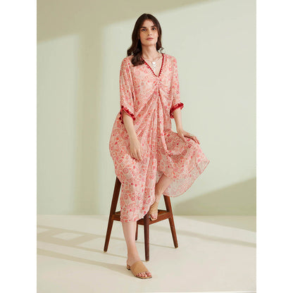 1999AD Chamomile Peach Kaftan Dress