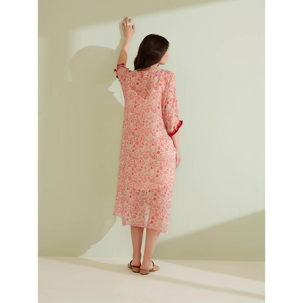 1999AD Chamomile Peach Kaftan Dress