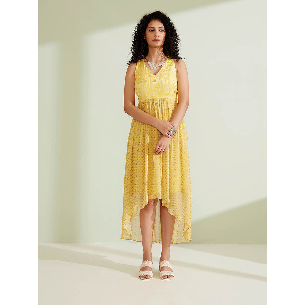 1999AD Blaine Yellow Printed Dress for Women