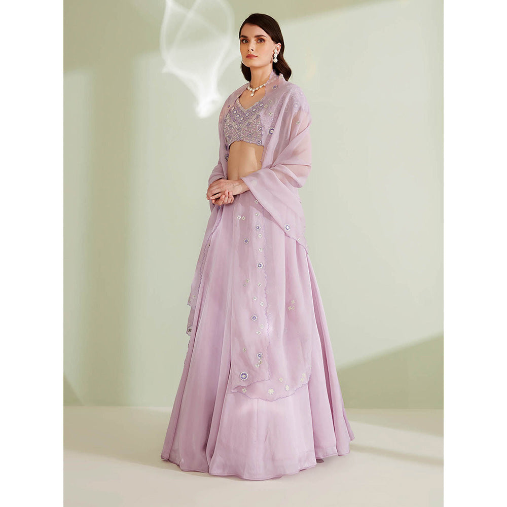 1999AD Willow Lavender Lehenga & Blouse with Dupatta (Set of 3)