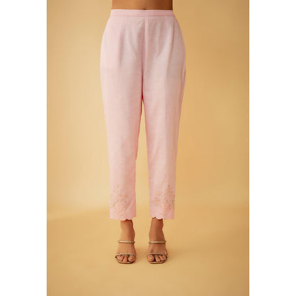 1999AD Pink Kurta with Pant and Dupatta (Set of 3)