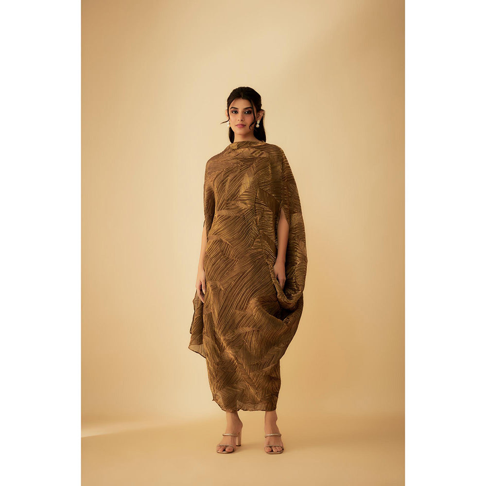 1999AD Drape Dress with Inner- Gold (Set of 2)