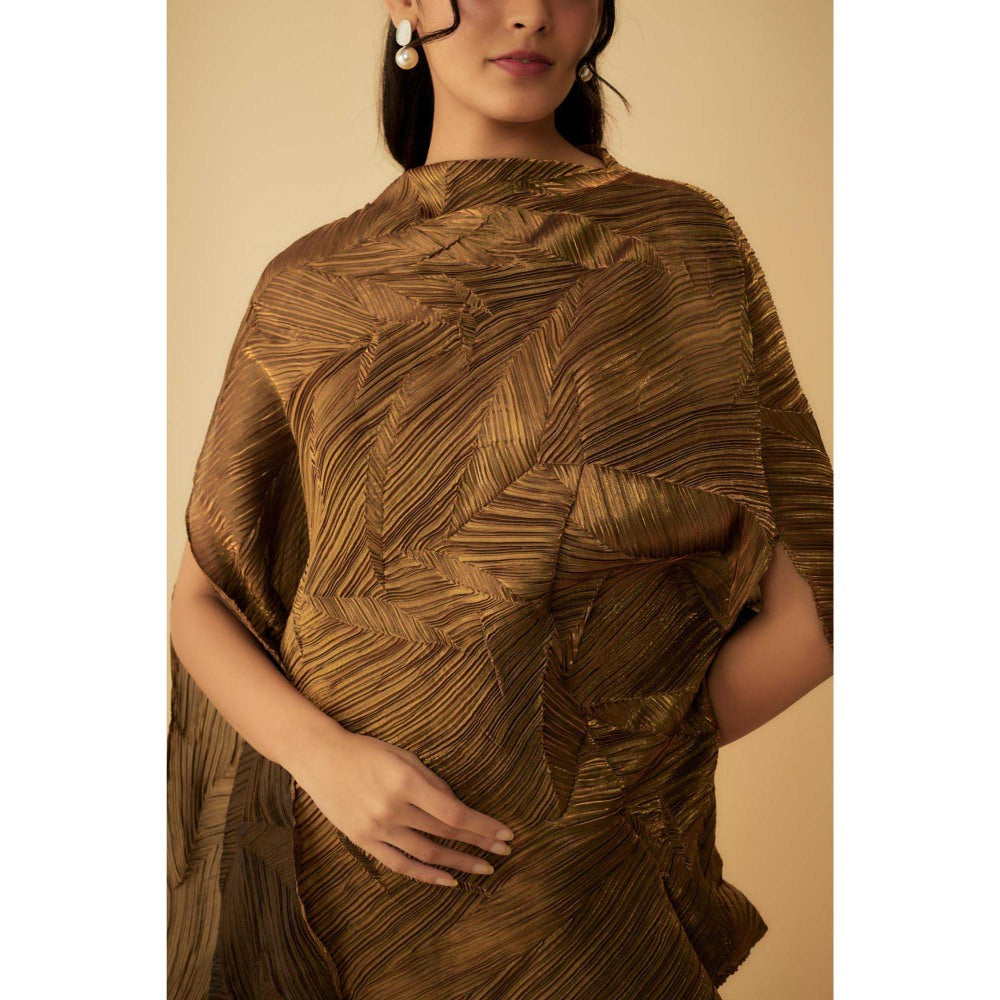 1999AD Drape Dress with Inner- Gold (Set of 2)