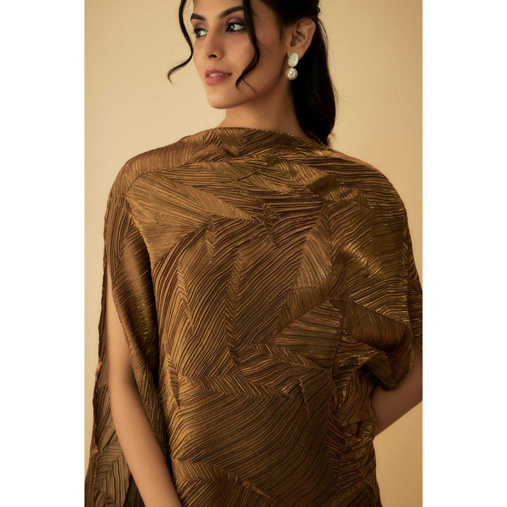 1999AD Drape Dress with Inner- Gold (Set of 2)
