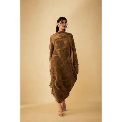 1999AD Drape Dress with Inner- Gold (Set of 2)