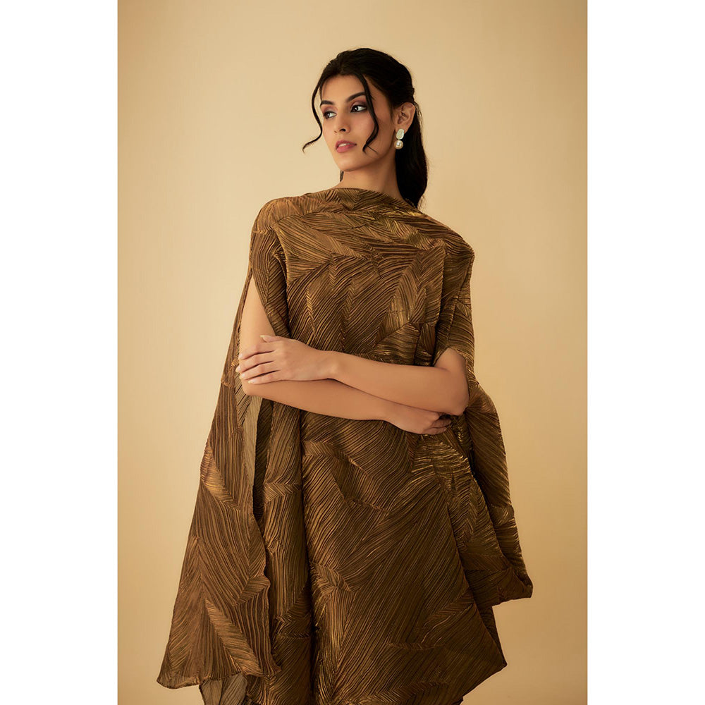 1999AD Drape Dress with Inner- Gold (Set of 2)