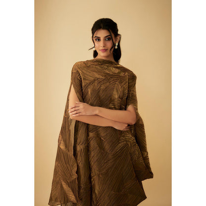 1999AD Drape Dress with Inner- Gold (Set of 2)