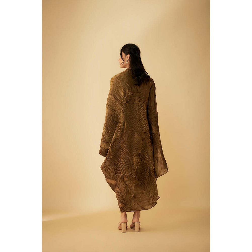 1999AD Drape Dress with Inner- Gold (Set of 2)