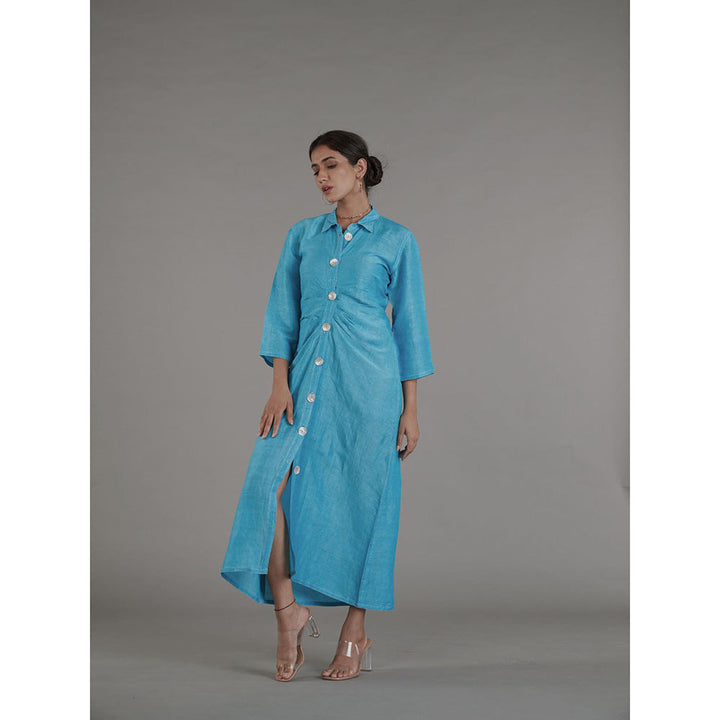 AFFROZ Asal Sky Blue Dress