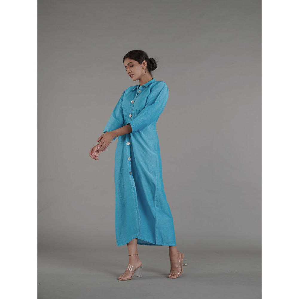 AFFROZ Asal Sky Blue Dress