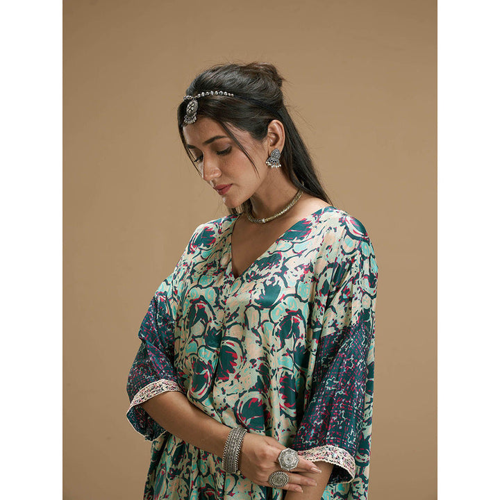 AFFROZ Taabir Green Printed Kurta with Palazzo (Set of 2)