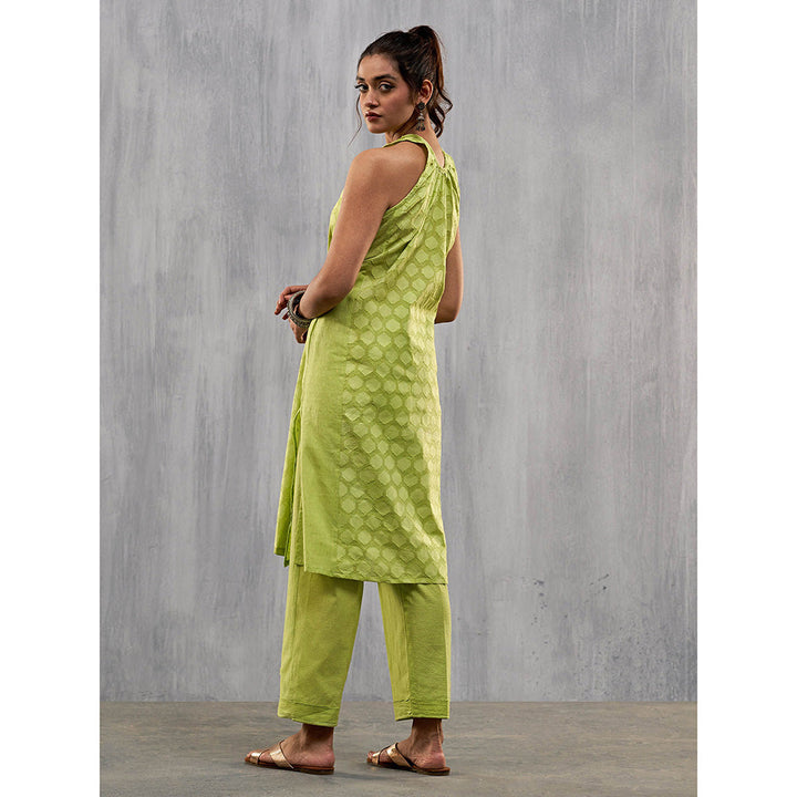 AFFROZ Ulfat Lime Green Kurta & Pant (Set of 2)