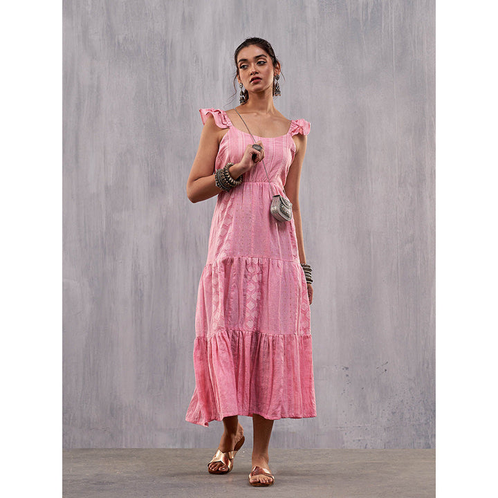 AFFROZ Ulfat Taffy Pink Maxi Dress