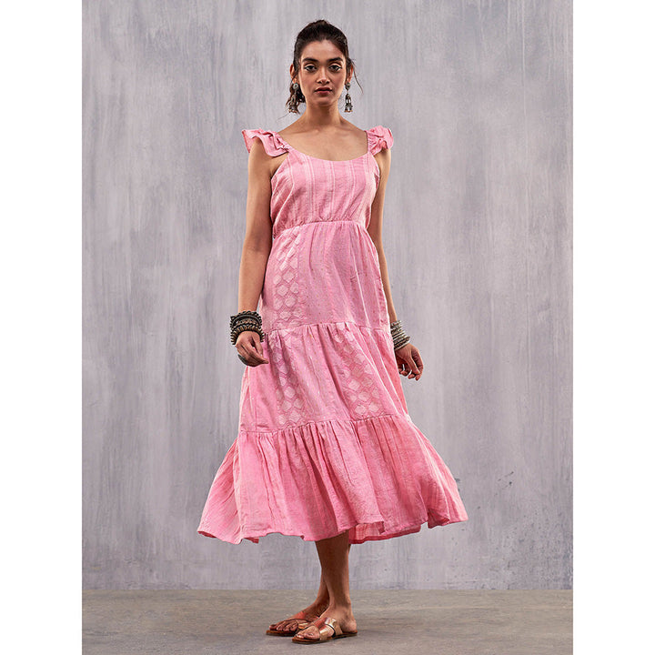 AFFROZ Ulfat Taffy Pink Maxi Dress