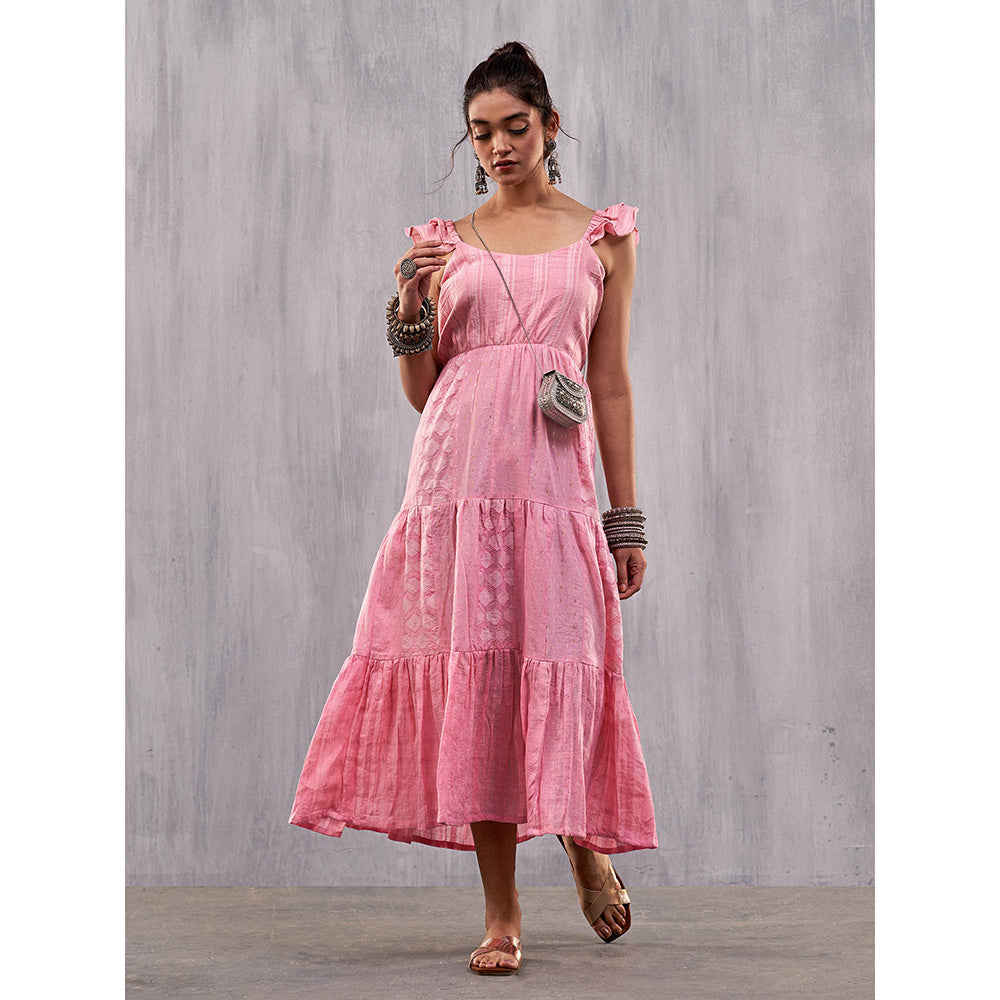 AFFROZ Ulfat Taffy Pink Maxi Dress