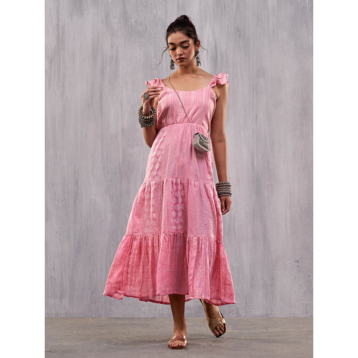 AFFROZ Ulfat Taffy Pink Maxi Dress