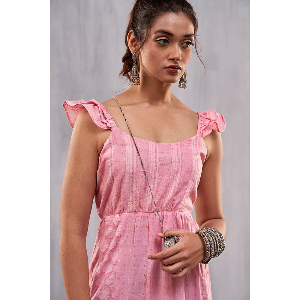 AFFROZ Ulfat Taffy Pink Maxi Dress