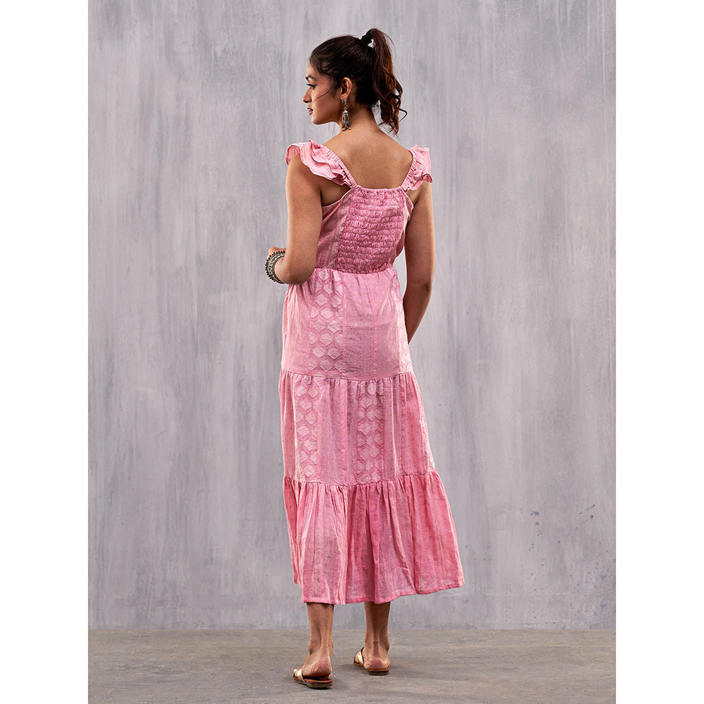 AFFROZ Ulfat Taffy Pink Maxi Dress