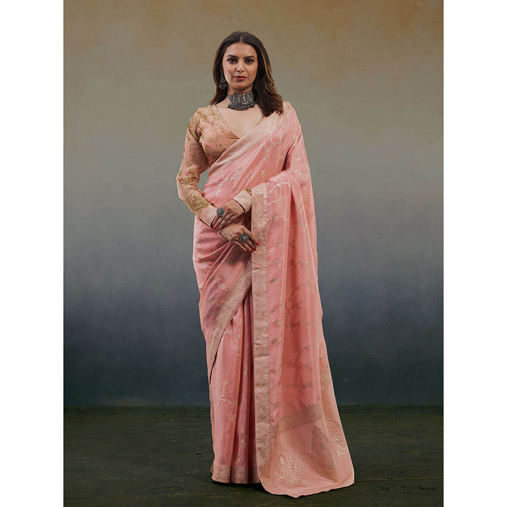 AFFROZ Noor Jacquard Saree with Stitched Blouse