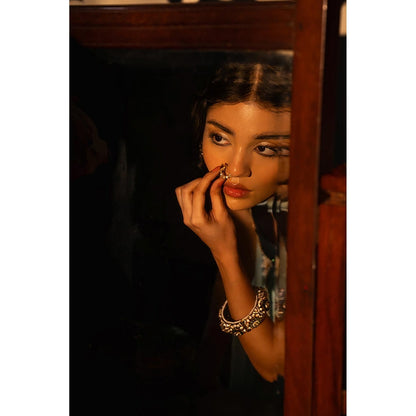 AFFROZ Powder Blue Gathered Lehenga Set