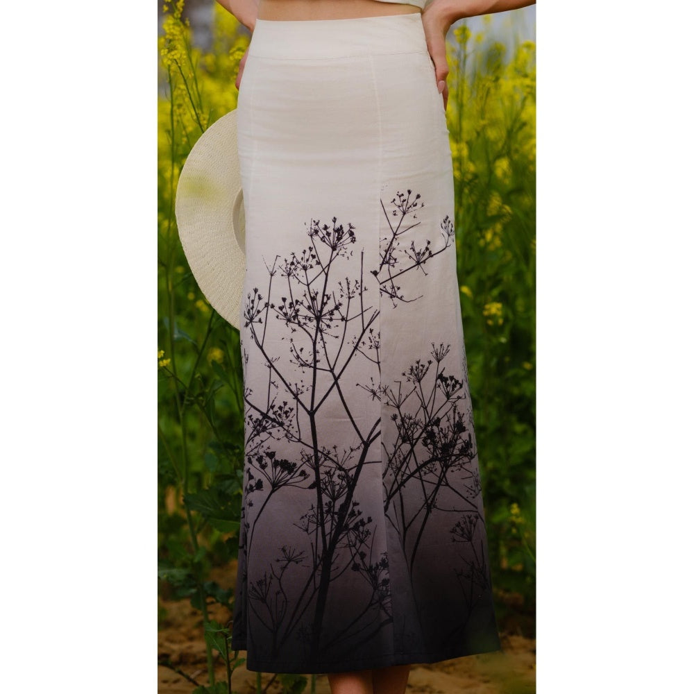 AFRIYA Monochrome Meadow Crop Top and Skirt Co-Ord