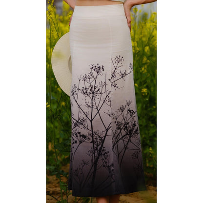 AFRIYA Monochrome Meadow Crop Top and Skirt Co-Ord